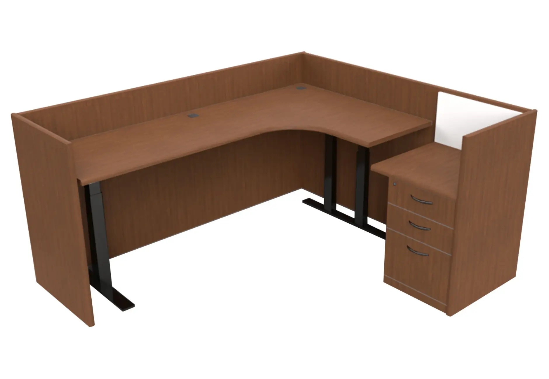 Paull CW Group L-Shape Height Adjustable Corner Workstation