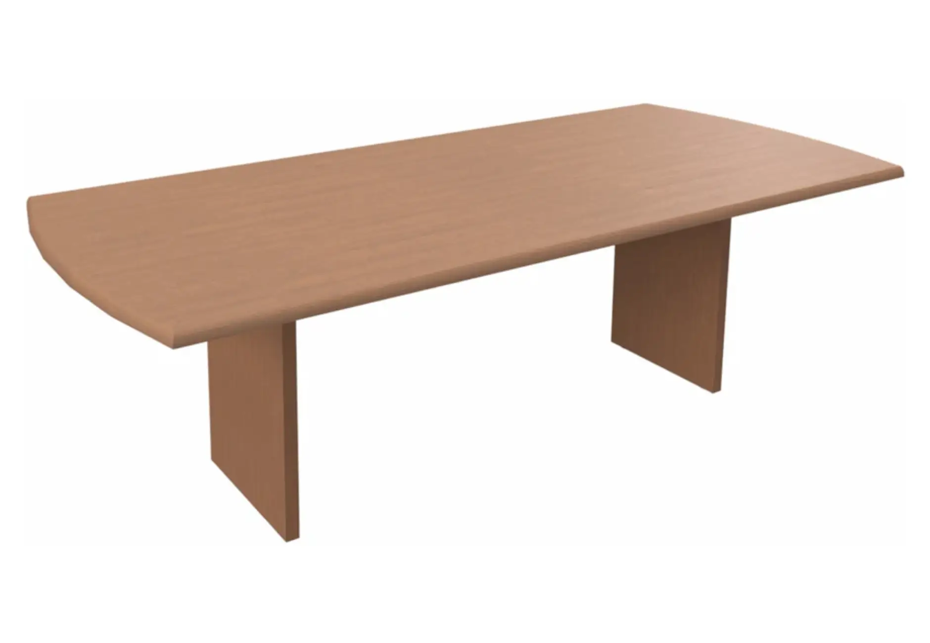 Paull Group Conference Table with Panel Stretcher Base and Arc Ends