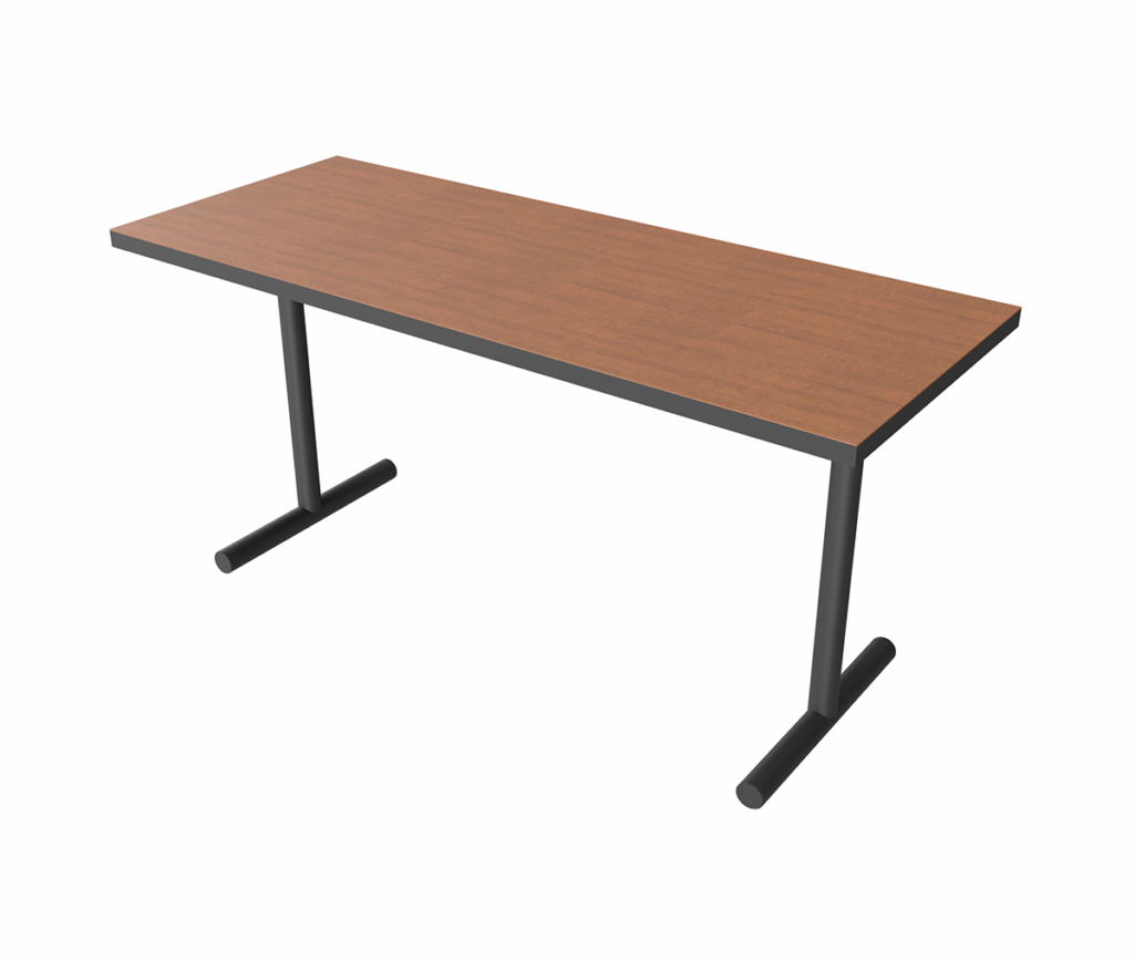Table with Metal End Bases
