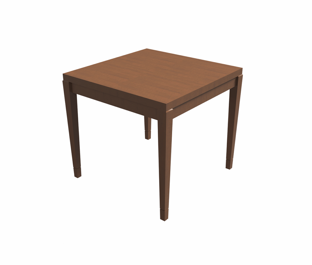 Square Occasional Table with Tappered Legs