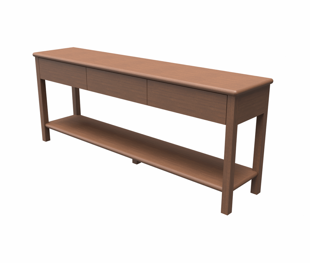Console Table with Drawers and Shelf